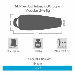 Mil-Tec Schlafsack US Style Modular 2-teilig -Rabatte auf Outdoor-Survivalausrüstung 14113 001 2 2