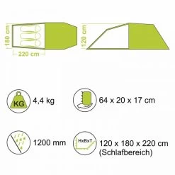 Mil-Tec 3-Mann-Zelt Mit Stauraum