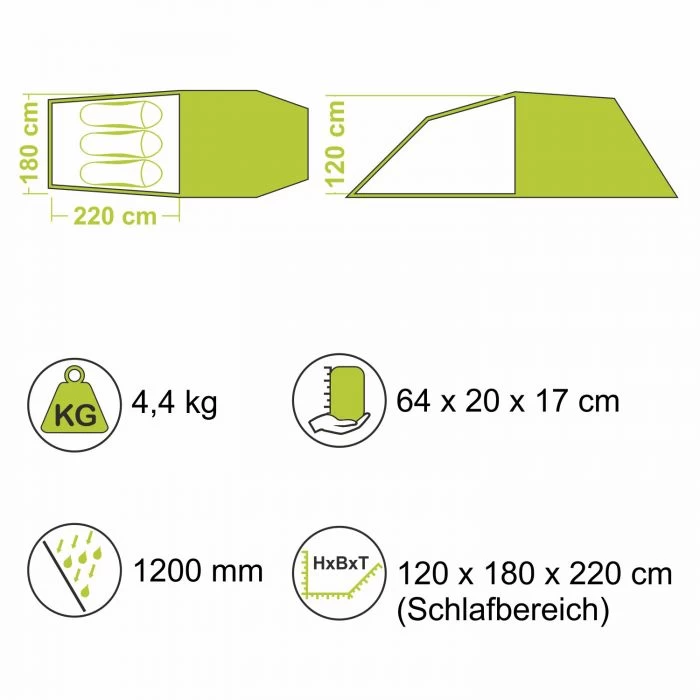 Mil-Tec 3-Mann-Zelt Mit Stauraum 3 Mil-Tec 3-Mann-Zelt Mit Stauraum