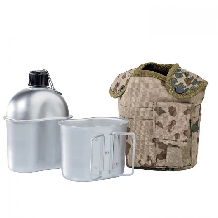 US Feldflasche Mit Becher Alu 3 US Feldflasche Mit Becher Alu
