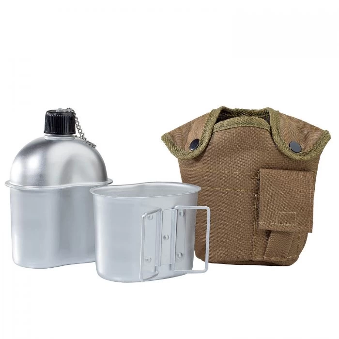 US Feldflasche Mit Becher Alu 4 US Feldflasche Mit Becher Alu – Bild 2