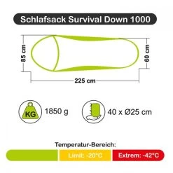 Carinthia Schlafsack Survival Down 1000 -Rabatte auf Outdoor-Survivalausrüstung c9359 001