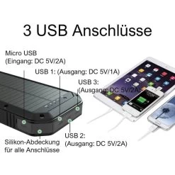 Basic Nature Powerbank 20 Mit Solarpanel -Rabatte auf Outdoor-Survivalausrüstung rr180 867 5