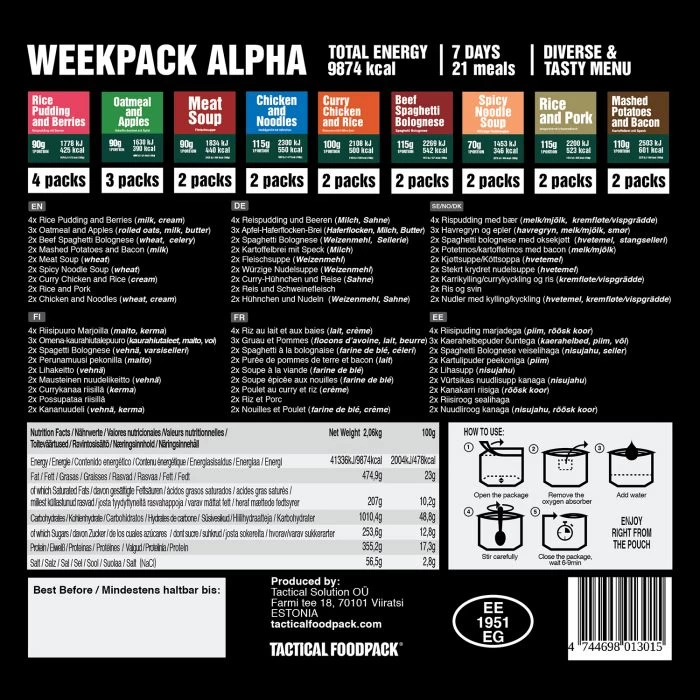 Tactical Foodpack Wochenration Alpha 5 Tactical Foodpack Wochenration Alpha – Bild 3